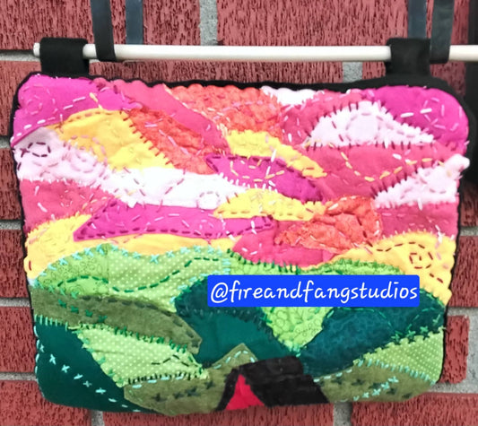 Mini Quilt: sunset camp