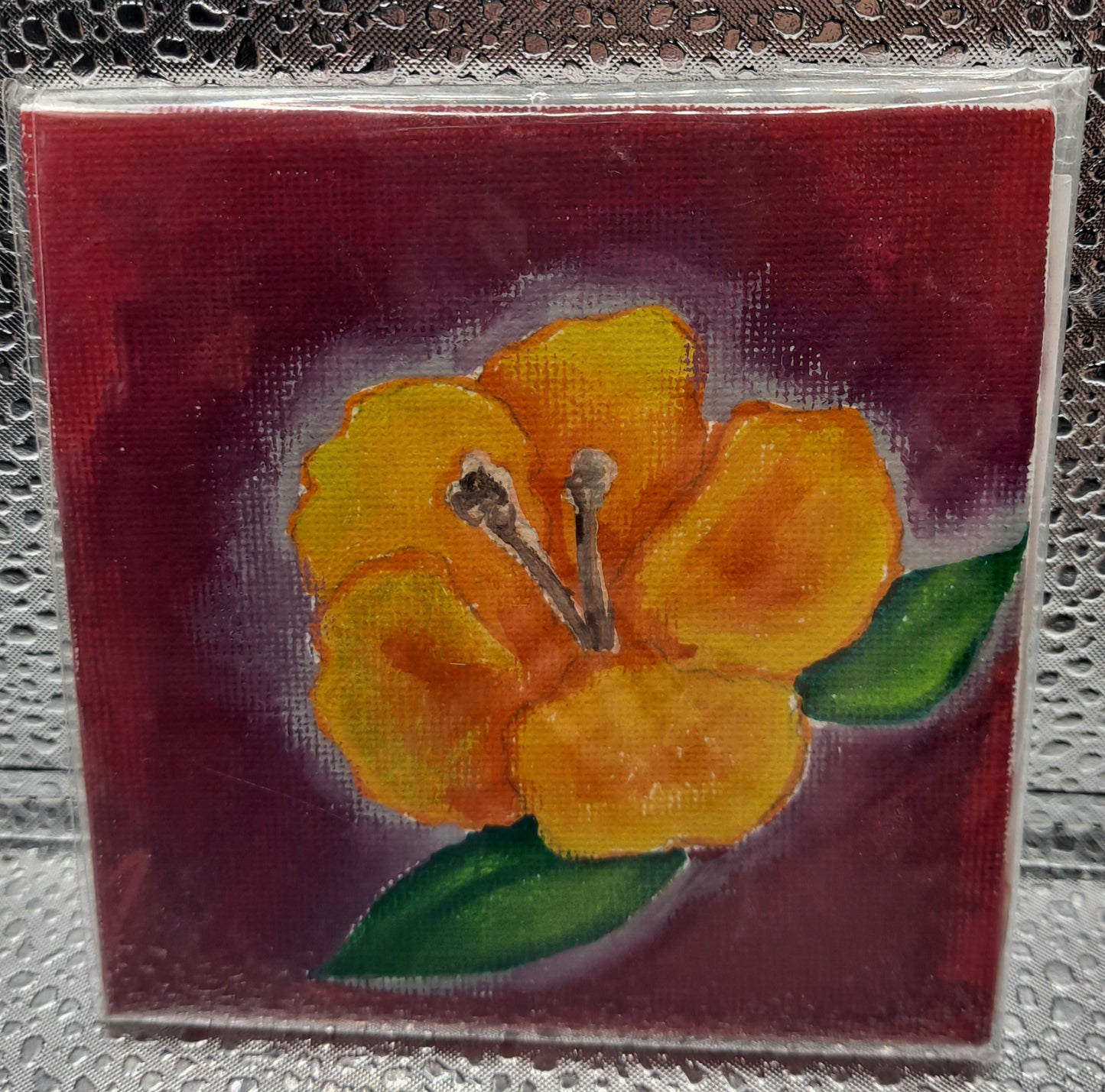 Tiny Flower Paintings- 4x4 Inches!