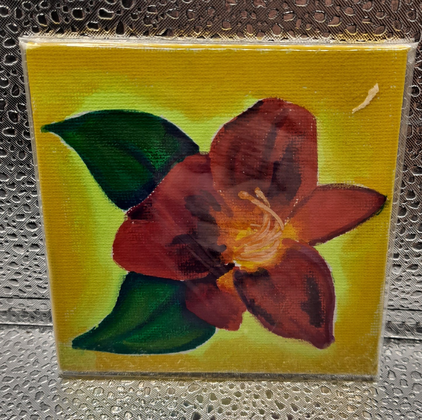 Tiny Flower Paintings- 4x4 Inches!