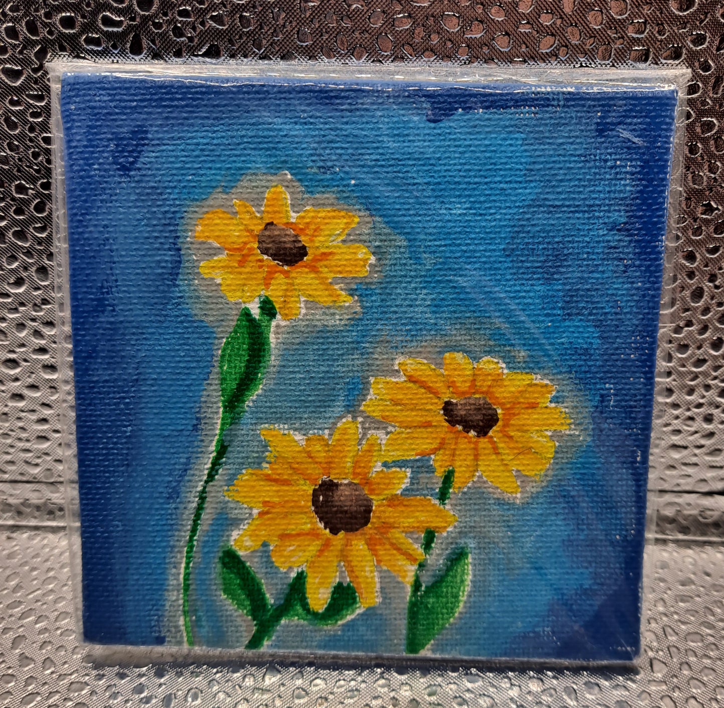 Tiny Flower Paintings- 4x4 Inches!