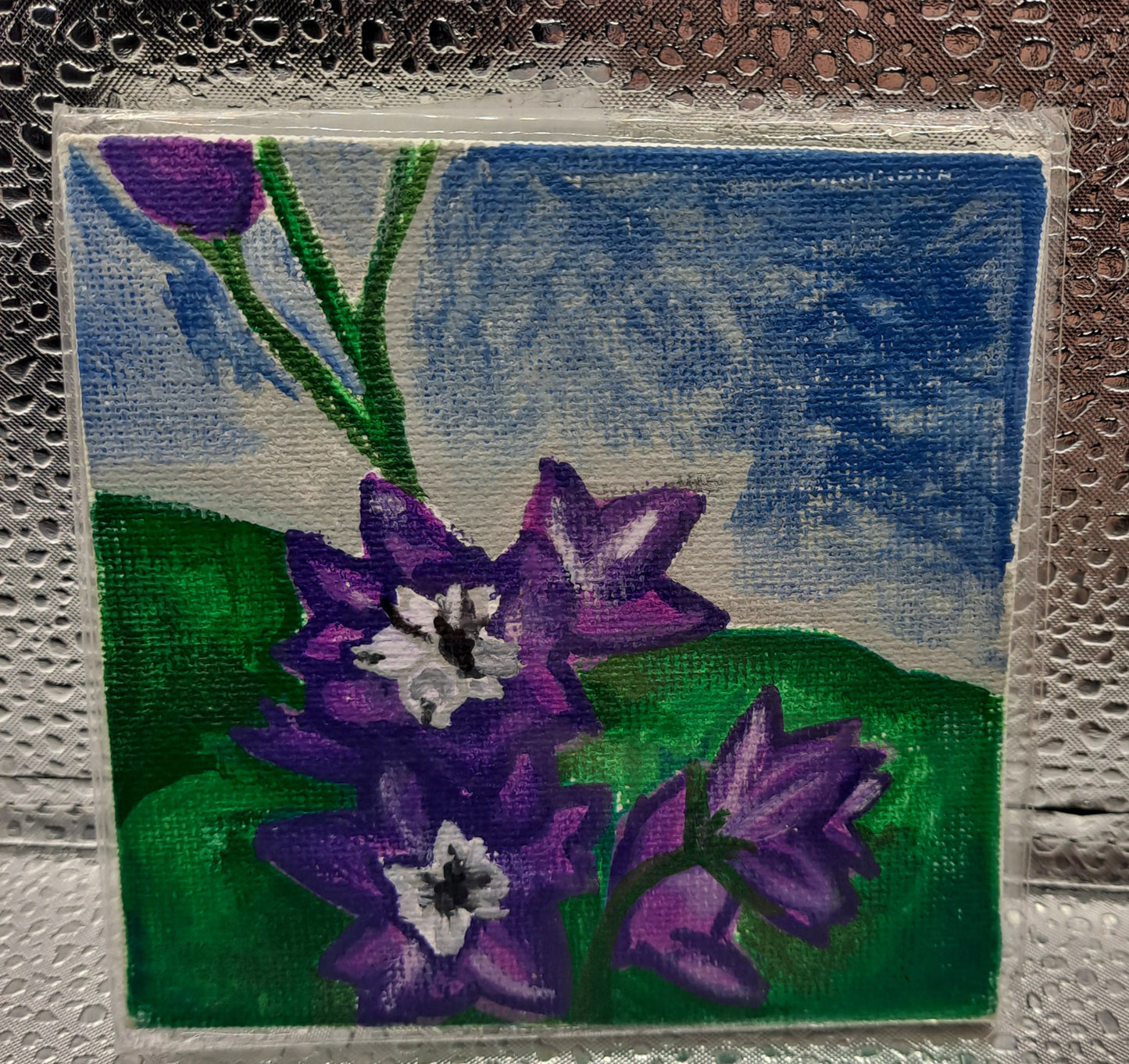 Tiny Flower Paintings- 4x4 Inches!