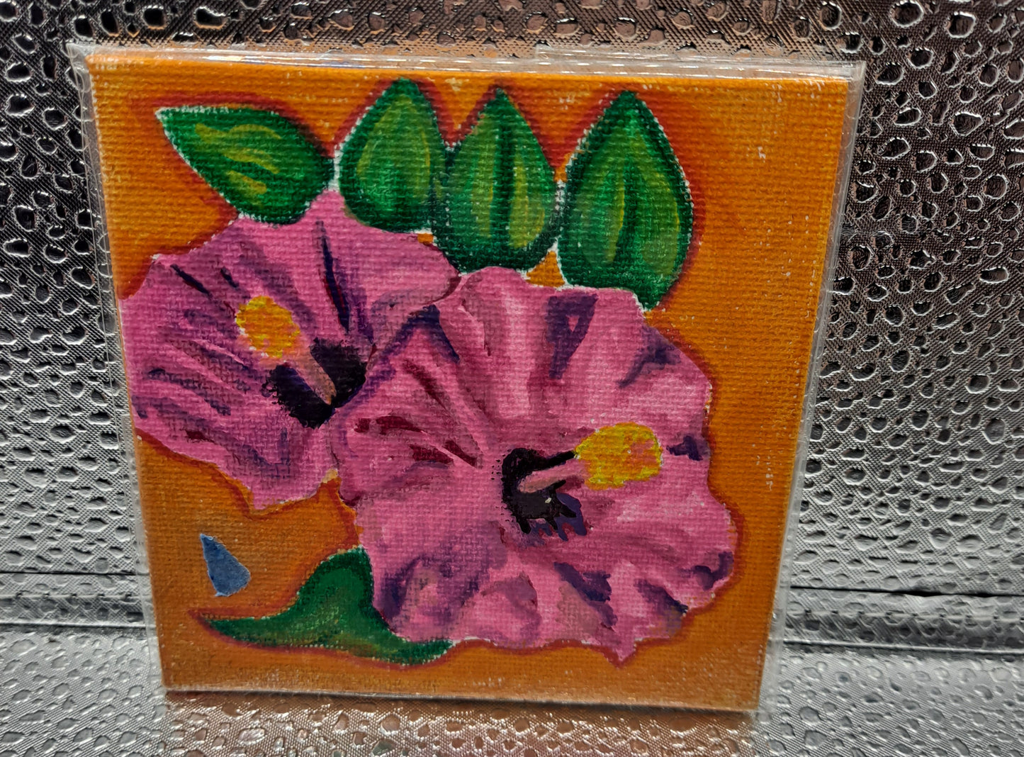 Tiny Flower Paintings- 4x4 Inches!